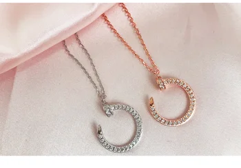 2023 Новое ожерелье для ногтей Seiko, женский дизайн, геометрическая цепочка для ключиц, кристаллы От Swarovskis OL commuter, C-образное дикое ожерелье