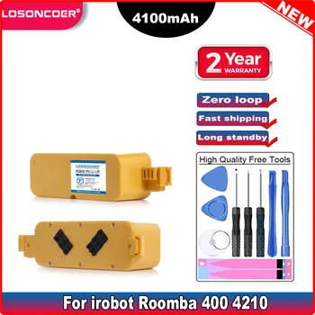 Аккумулятор LOSONCOER емкостью 4100 мАч для подметальных машин серии irobot Roomba 400 4210