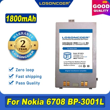 100% Оригинальный Аккумулятор LOSONCOER 1800mAh BP-3001L Для мобильного телефона Nokia 6708 SanErqi ~ В наличии