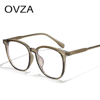 OVZA Модные большие прозрачные очки в оправе для женщин, квадратные очки TR90 с защитой от синего излучения, мужские очки S1082