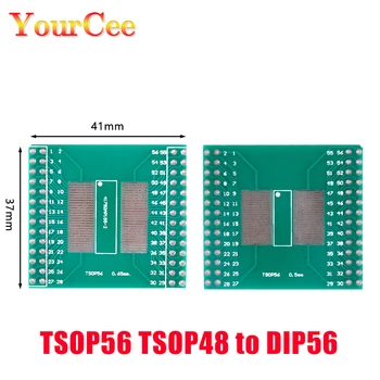 5шт Плата Передачи TSOP56 TSOP48 к DIP56 Адаптер Платы DIP Pin Серии AM29 IC Тестовая Пластина PCB с шагом 0,5 мм 0,65 мм 2,54 мм