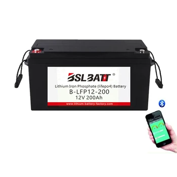Литиевая батарея BSLBATT 12v lifepo4 12 В 200 ач lifepo4 держатель аккумуляторной батареи 18650