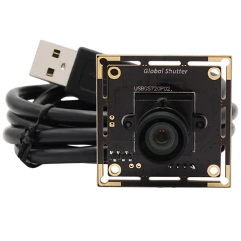 Веб-камера USB с Глобальным затвором Fisheye Высокоскоростная 60 кадров в секунду 280X720 Aptina AR0144 CMOS Широкоугольная Монохромная Веб-камера USB Plug Play