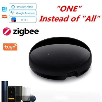 Tuya Zigbee 3.0 Умный ИК-Пульт Дистанционного Управления для AC TV Smart Home Blaster Инфракрасный Универсальный Пульт Дистанционного Управления для Alexa Google Home
