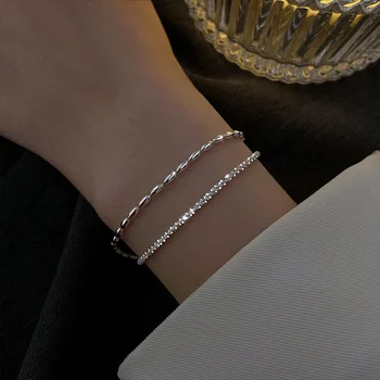 2023 Новый Серебристый Сверкающий Элегантный Браслет с регулируемыми цепочками Для женщин Gypsophila Fine Jewelry Подарок на свадьбу
