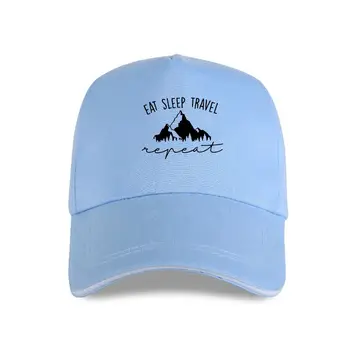 новая кепка hat Eat Sleep Travel Repeat Женская Летняя Бейсболка Femme Повседневные Женские Топы Свободные Camiseta Mu