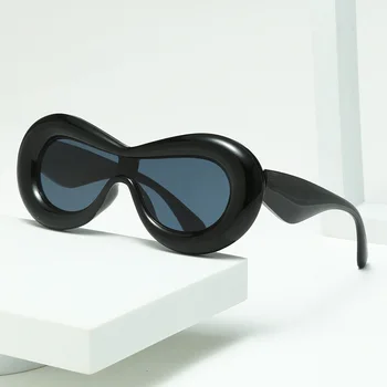 Индивидуальный дизайн, Цельные солнцезащитные очки для женщин и мужчин, модный тренд, Солнцезащитные очки для вечеринок в стиле хип-хоп, Винтажные женские Мужские очки 2023 года.