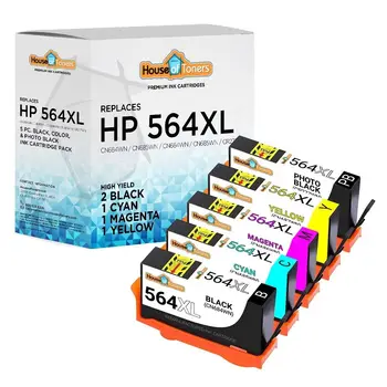 5 картриджей 564XL в упаковке для HP Photosmart 7520 7525