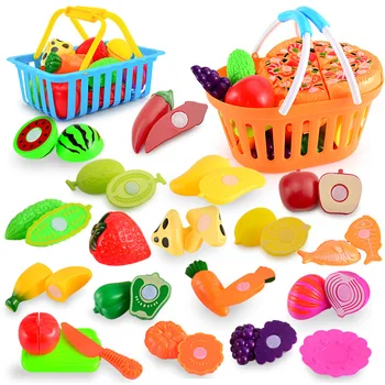 Игрушки для нарезания фруктов Пластиковые Игрушки для еды Набор для игры в ролевые игры с нарезанными фруктами Игрушки для нарезки овощей для малышей Игрушки для детских кухонных игр Подарки