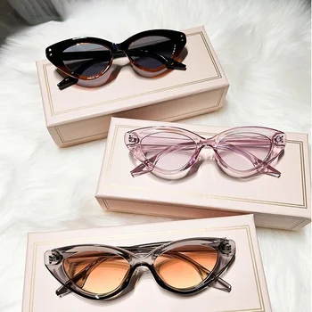 2023 Cat Eye Women's Sunglasses Gradient Fashion Versatile Outdoor Sports Riding Glasses очки солнечные женские