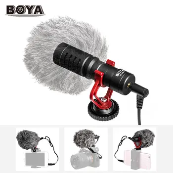 Кардиоидный Микрофон BOYA Металлический Электретный Конденсаторный Видеомикрофон 3,5 мм Штекер для Смартфона Планшетного ПК DSLR Камеры Видеокамеры