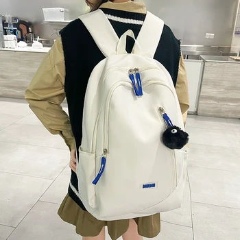 Симпатичный нейлоновый Студенческий школьный рюкзак, модный Женский рюкзак Kawaii, женская сумка для ноутбука большой емкости, сумка для книг для девочек, однотонный рюкзак Mochila
