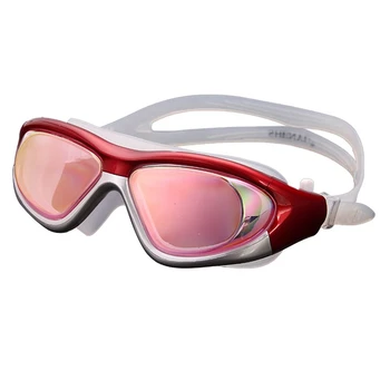 Унисекс Регулируемые плавательные очки 3в1, очки для бассейна с защитой от запотевания, водонепроницаемые очки с зажимом для носа