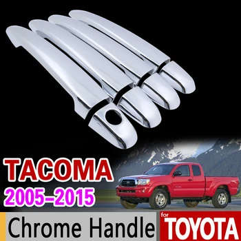 для Toyota Tacoma 2005-2015 Хромированная ручка Комплект отделки 2006 2007 2009 2010 2011 2012 2014 Автомобильные Аксессуары Наклейка для укладки автомобилей