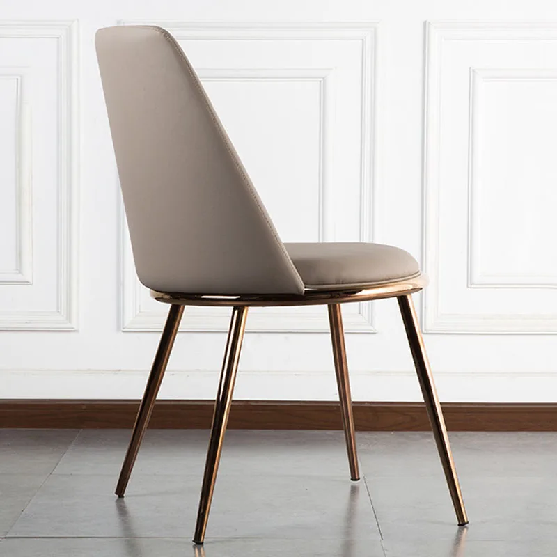 Обеденный стул Nordic Light, Роскошный Простой Современный Домашний Ресторанный стул, Художественная Ткань, Кожаная Спинка, Металлическая Модная мебель для стульев