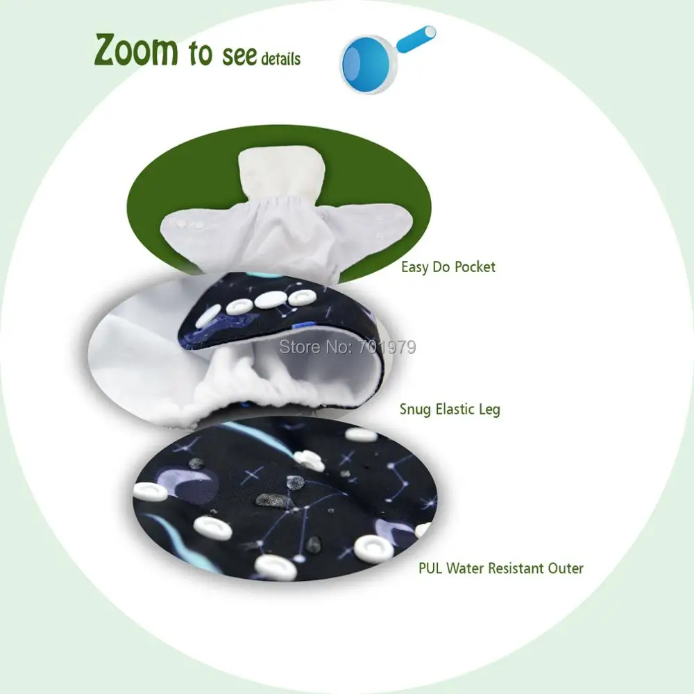 ALVABABY Моющийся детский подгузник из экологически чистой ткани, многоразовые подгузники, тканевый подгузник для младенцев весом от 3 до 15 кг со вставкой