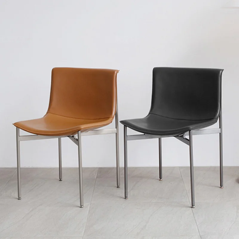 Кожаные стулья уникального дизайна, минималистичные стулья для отдыха в столовой, Эргономичная Модная мебель для обеденного стола в салоне Meuble