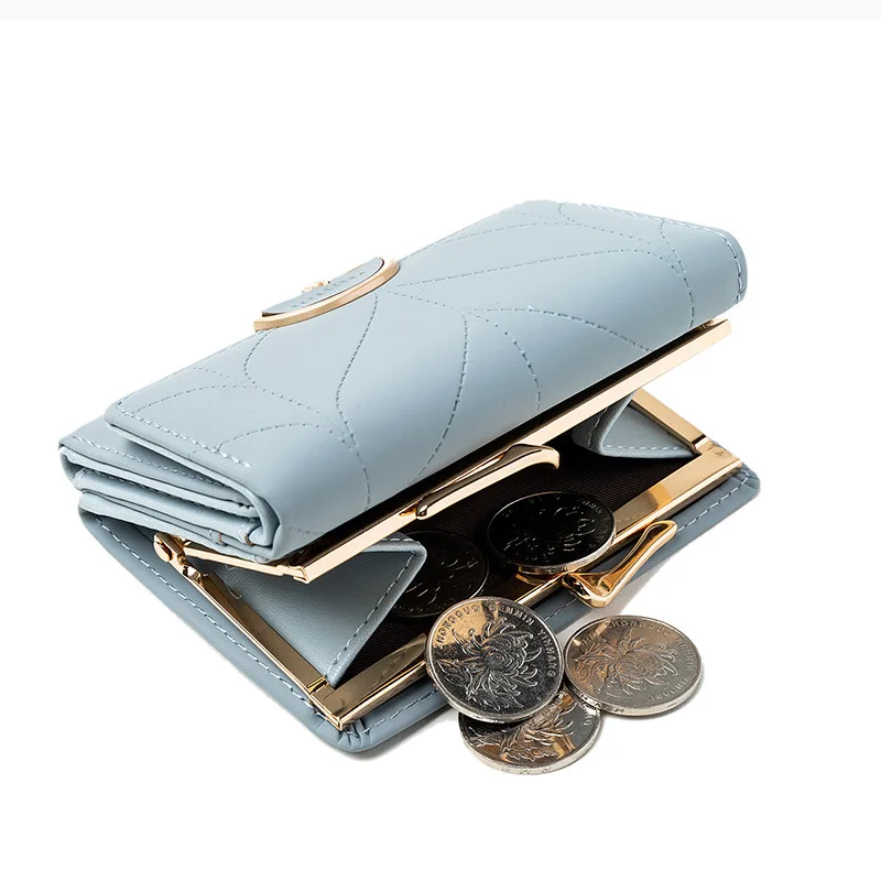 Модный кошелек с тремя складками, маленький женский кошелек, женский короткий дизайн, многофункциональный женский карман для монет Fresh Carteras