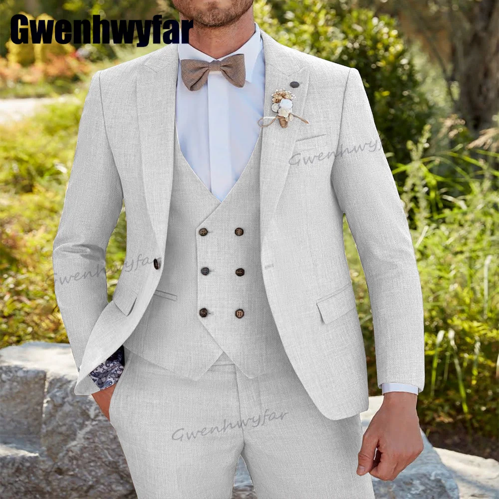 Гвенвифар 2023 Высококачественный Мужской Костюм Бизнес Мужская Одежда Свадебные Смокинги Одежда Для Жениха Slim Fit Костюмы из 3 предметов Hommes