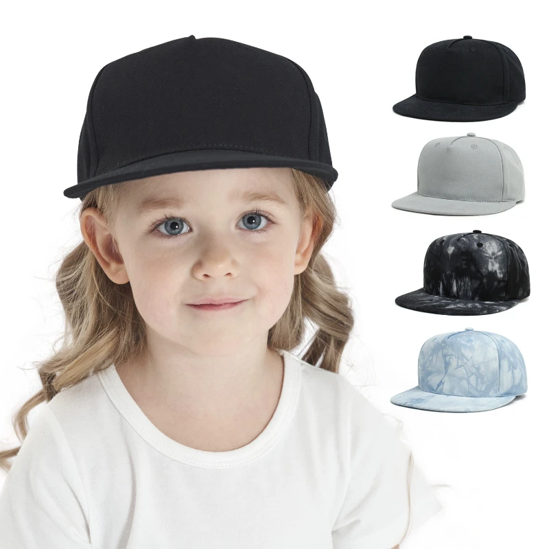 Летняя детская кепка, новая детская кепка в стиле хип-хоп для мальчиков и девочек в европейском и американском стиле, однотонная кепка с плоскими полями для улицы