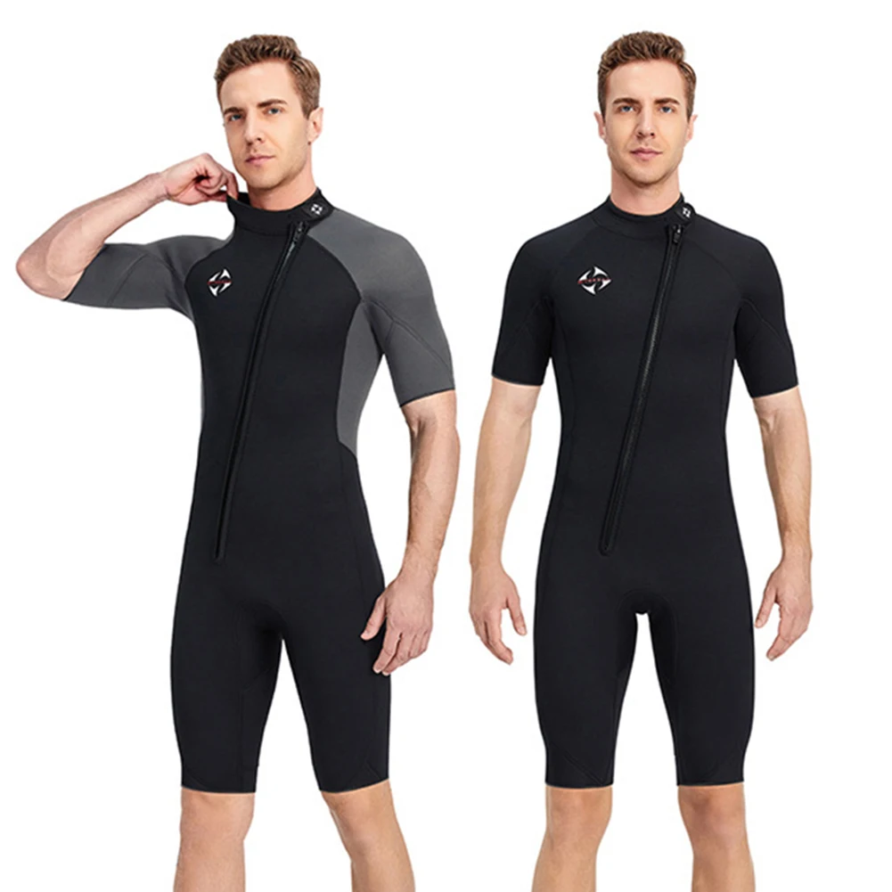 Неопреновая одежда для дайвинга, защищающая от холода, цельный купальник для подводного плавания и серфинга с застежкой-молнией, защищающий от царапин, уличные аксессуары