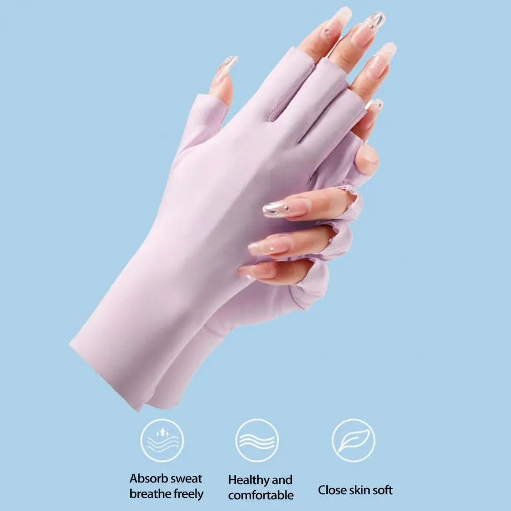 Защита от ультрафиолета, высокая эластичность, защита от ультрафиолета, сушилка для ногтей, легкие перчатки, косметические принадлежности для ногтей