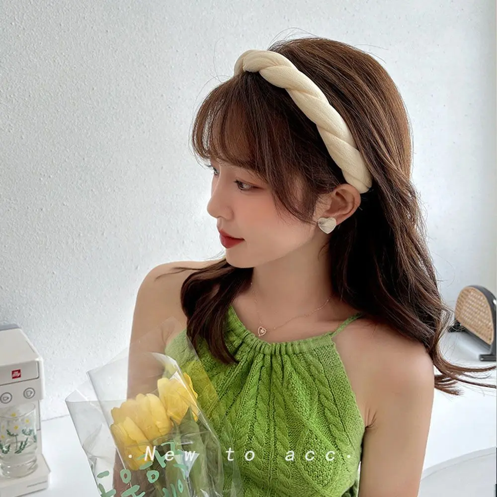 Модный Женский нескользящий Корейский головной убор для девочек, обруч для волос, губчатая повязка на голову, женская лента для волос