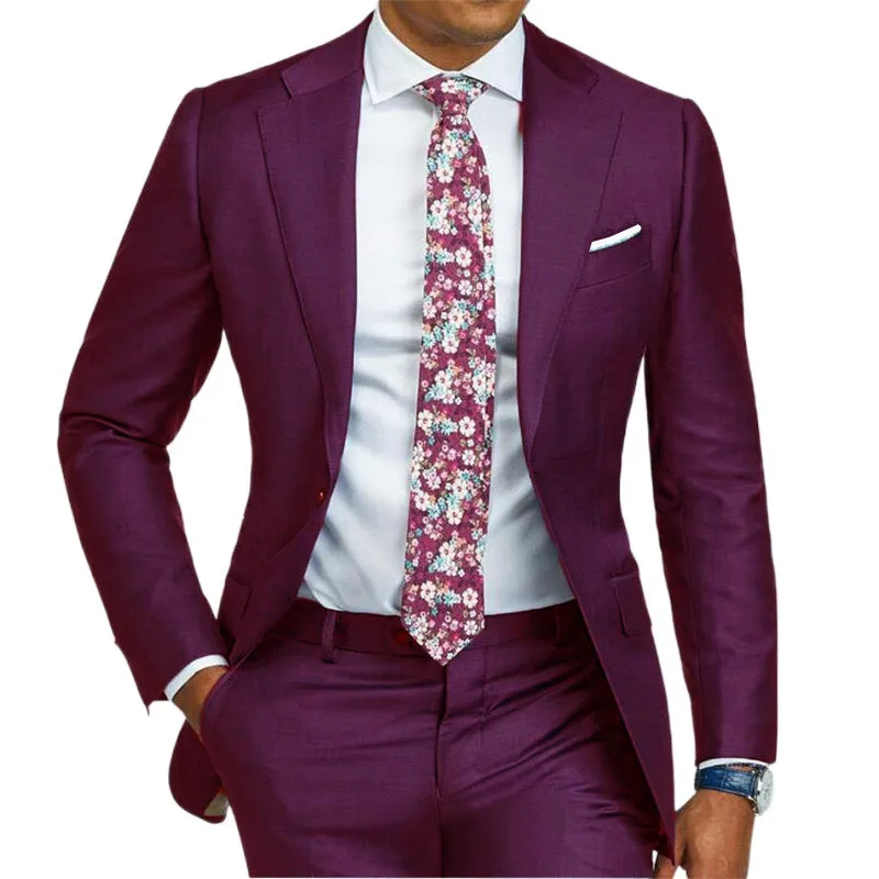 Костюм, брюки, комплект из 2 предметов / Модная мужская Повседневная Бутик-деловая официальная одежда, костюмы для шаферов на свадьбу, Блейзеры, куртка, пальто, брюки