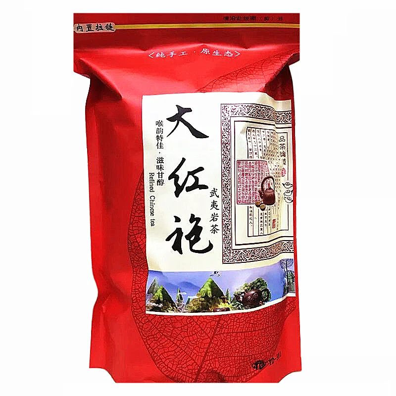 250 г Китайского Чайного Сервиза Da Hong Pao На молнии В Пакетиках Wuyi Big Hong Pao Black Oolong Tea, Пригодных Для Вторичной переработки, Герметизирующий Упаковочный Пакет
