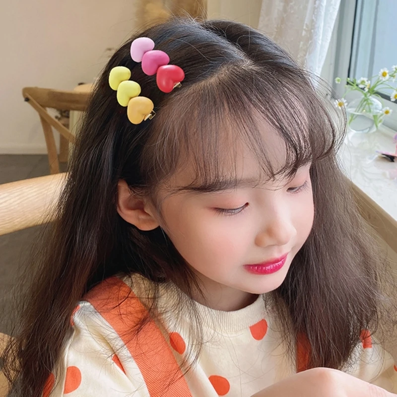 Корейская версия love small hairpin для детей и девочек, заколка для волос сбоку, аксессуары для волос, головной убор, открытка для маленькой девочки, летняя челка