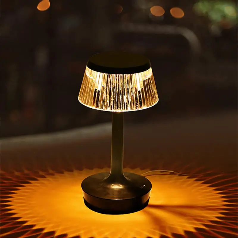 Хрустальный Настольный Светильник Led Creative Mushroom Lamp Зарядка Прикроватной Тумбочки Проекция Атмосферы Украшение Ночной Спальни Прикроватная лампа