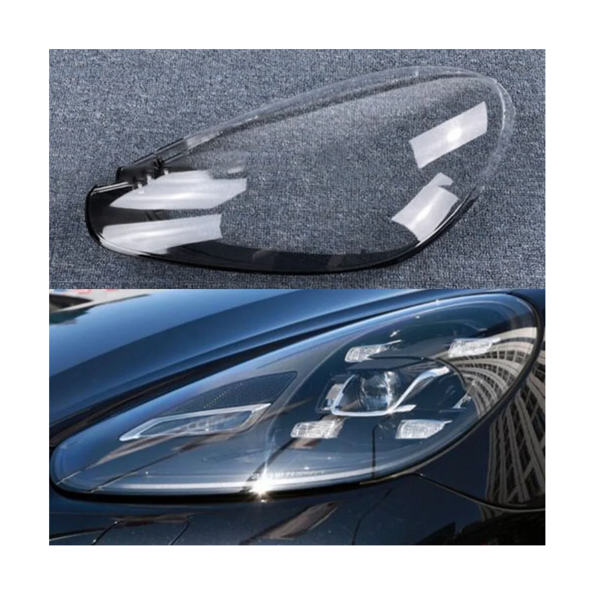 Крышка объектива левой фары автомобиля, Абажур лампы головного света, корпус переднего автоматического фонаря для Porsche Cayenne 2015 2016 2017