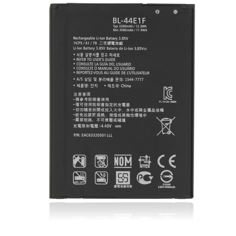 Для LG V20 Stylo 3 Plus VS995 US996 LS997 H990DS H910 H918 F800 H990 BL-44E1F Замена запасных частей Мобильного аккумулятора 3200 мАч