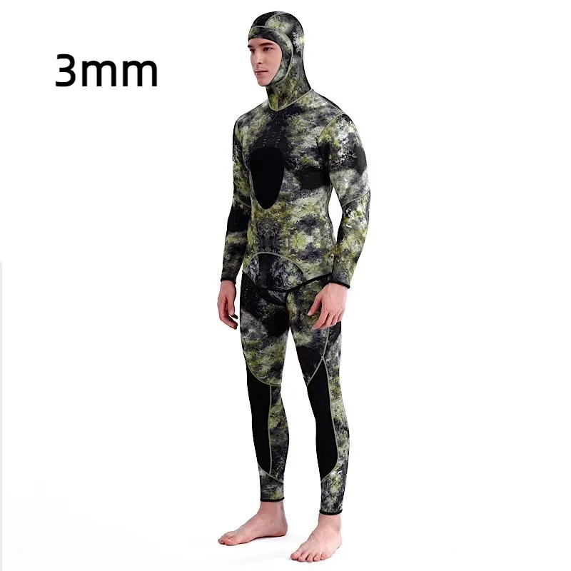 Камуфляжный гидрокостюм 3 мм, неопреновый погружной гидрокостюм для всего тела, супер эластичный гидрокостюм для подводного плавания, серфинга и дайвинга