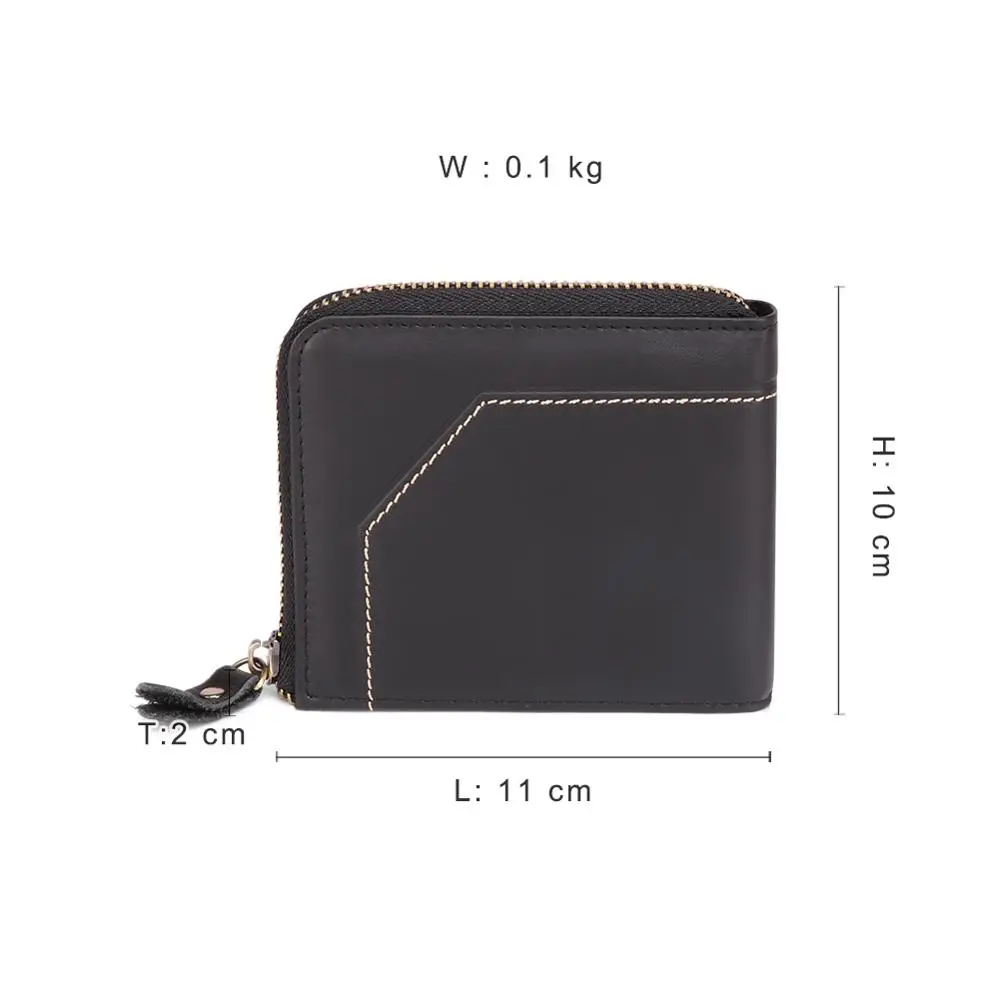 Мужской кошелек, деловой кожаный бумажник в стиле ретро, RFID, с несколькими картами, короткая сумка для рук на молнии, кошелек Новый