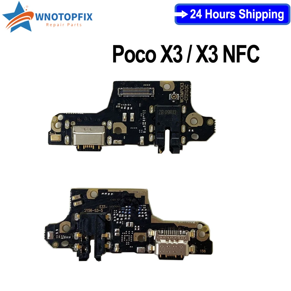 Полностью Новый Для Xiaomi Mi Poco X3 Порт Зарядки NFC Гибкий Кабель Запасные Части USB Док-станция Зарядное Устройство Гибкий Кабель Poco X3 Порт Зарядки